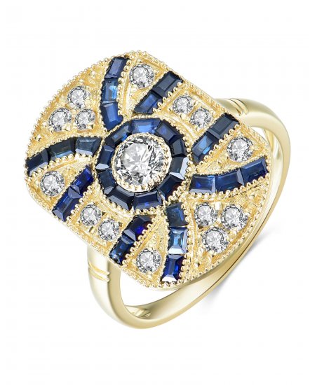 SAPPHIRE DIAMOND RING (TR3753)